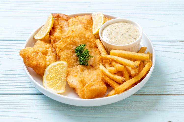 makanan khas fish and chips